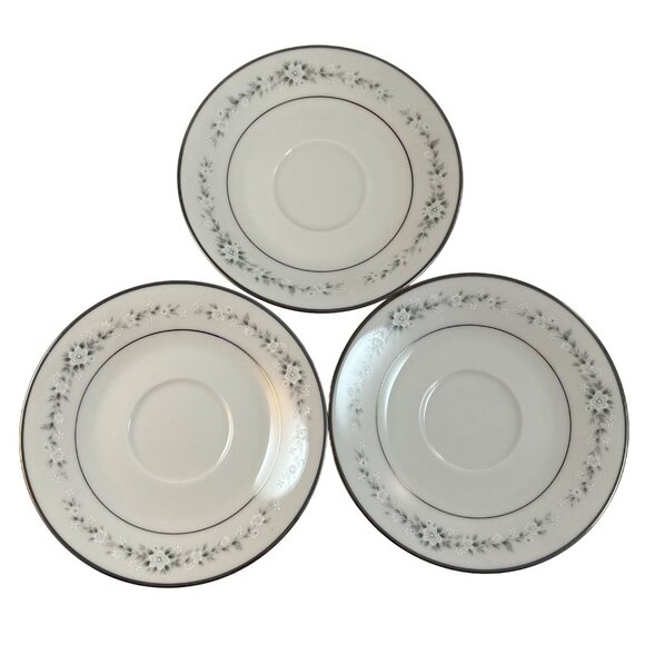 Noritake Ivory Heather Saucers Japan 7548 Lot of 3 - Picture 1 of 10